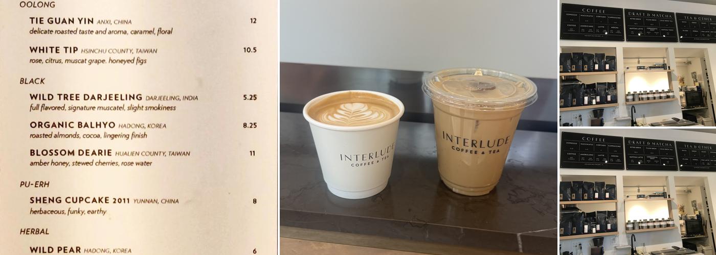 Interlude Coffee & Tea Menu