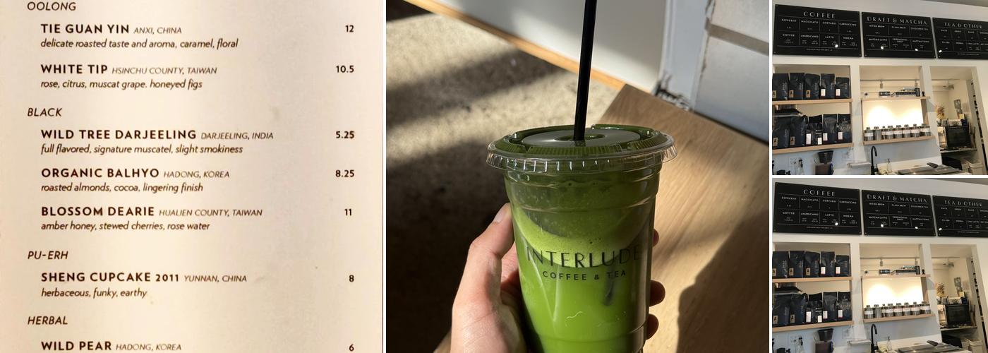 Interlude Coffee & Tea Menu
