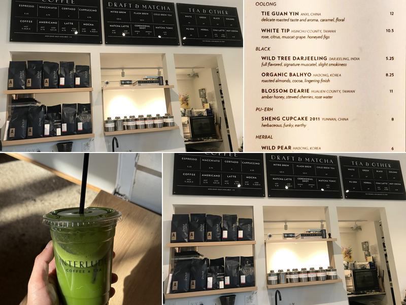 Interlude Coffee & Tea Menu