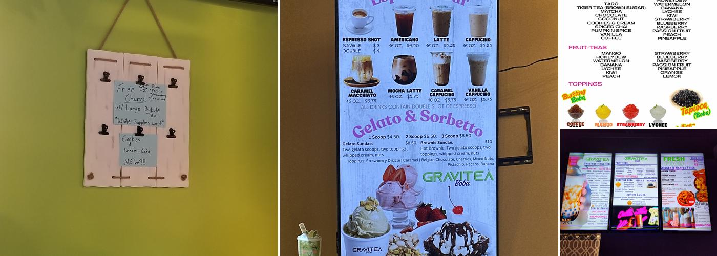 GraviTea Boba Menu