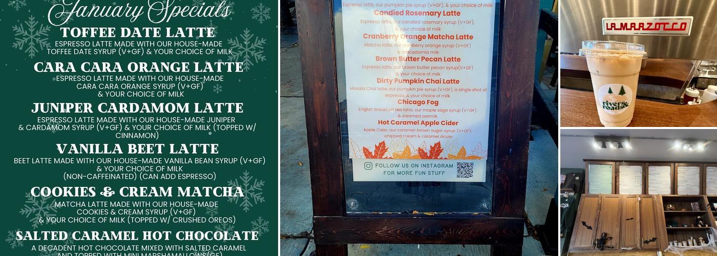 Rivers and Roads Cafe Menu