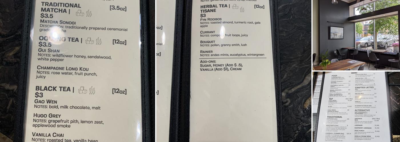 The River Coffee Company Menu