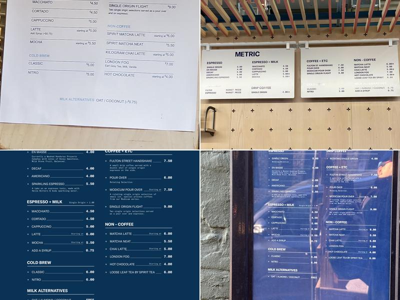 Metric Menu