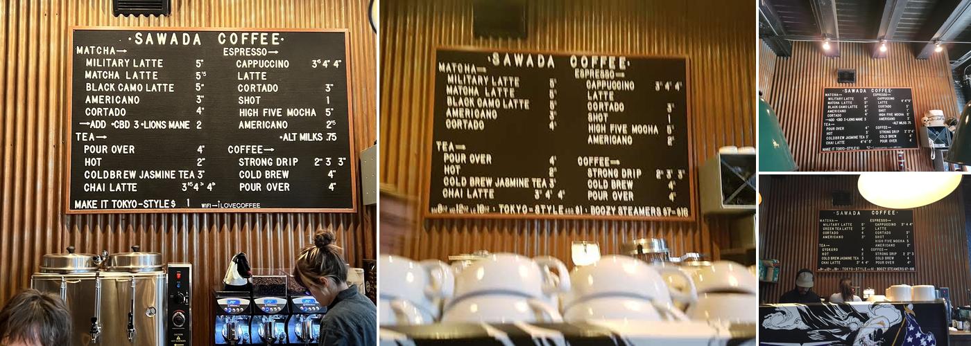 Sawada Coffee Menu