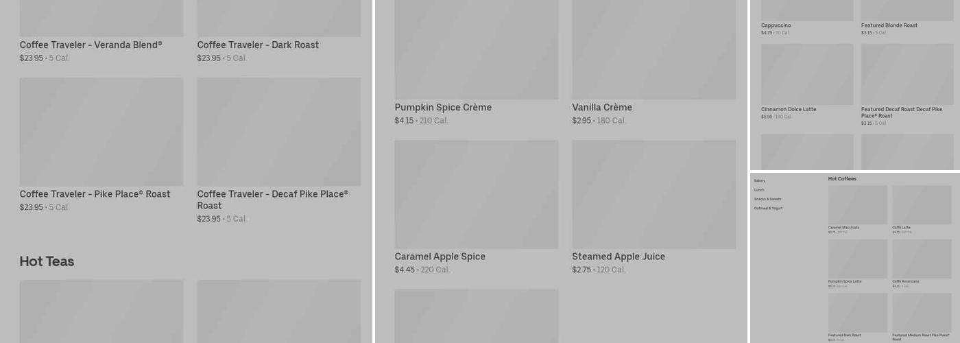 Starbucks Menu
