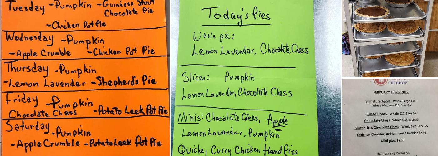 The Happy Apple Pie Shop Menu