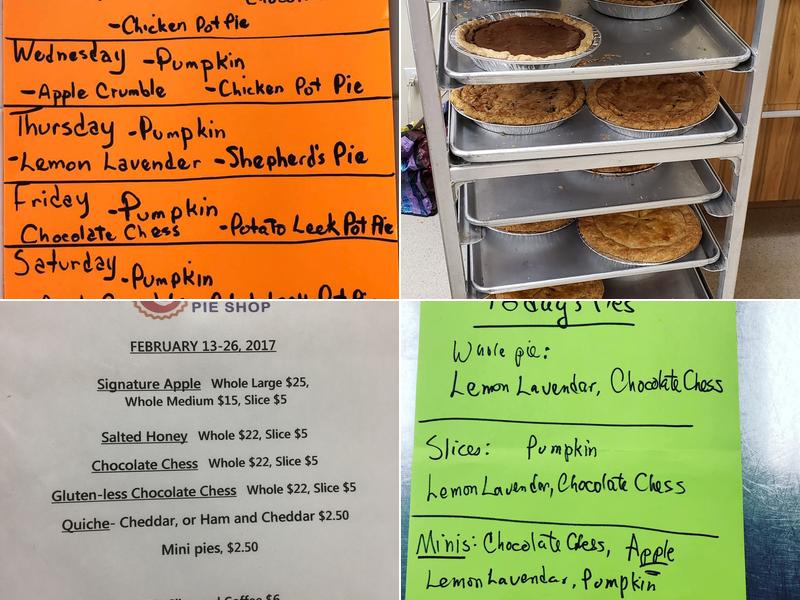 The Happy Apple Pie Shop Menu