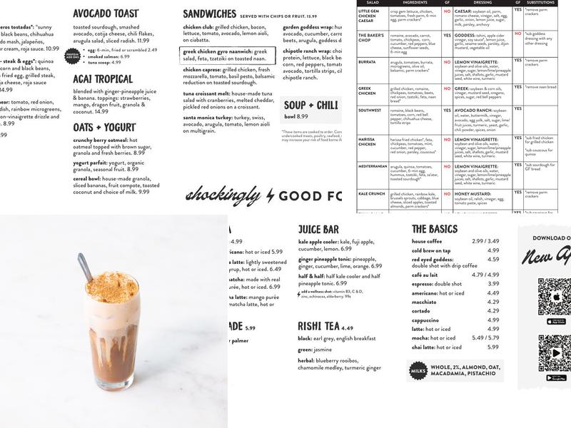 Goddess and the Baker, 33 S Wabash-Millennium Park Menu