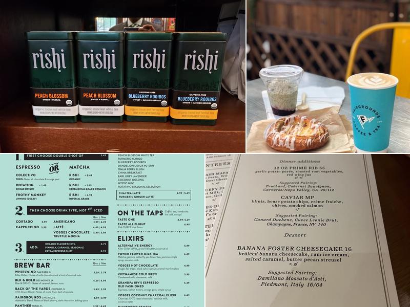 Fairgrounds Craft Coffee and Tea Menu