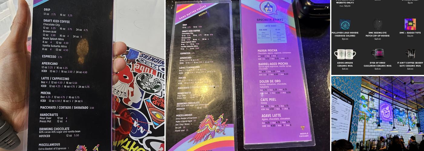 Meddle Coffee Bar Menu
