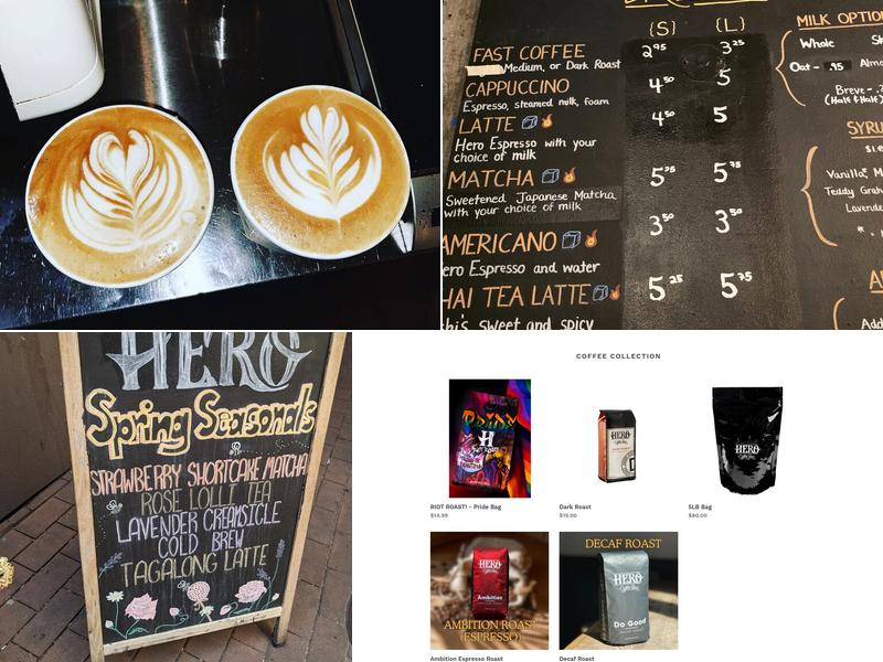 Hero Coffee and Bagel Bar Menu