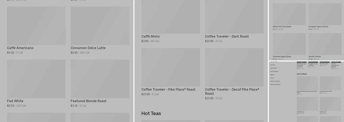 Starbucks Menu