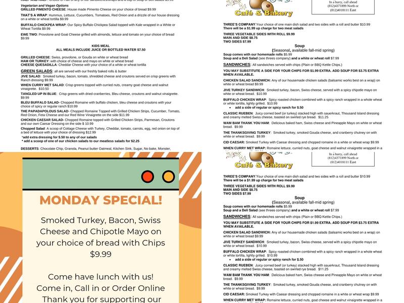 The Granola Jar East Menu