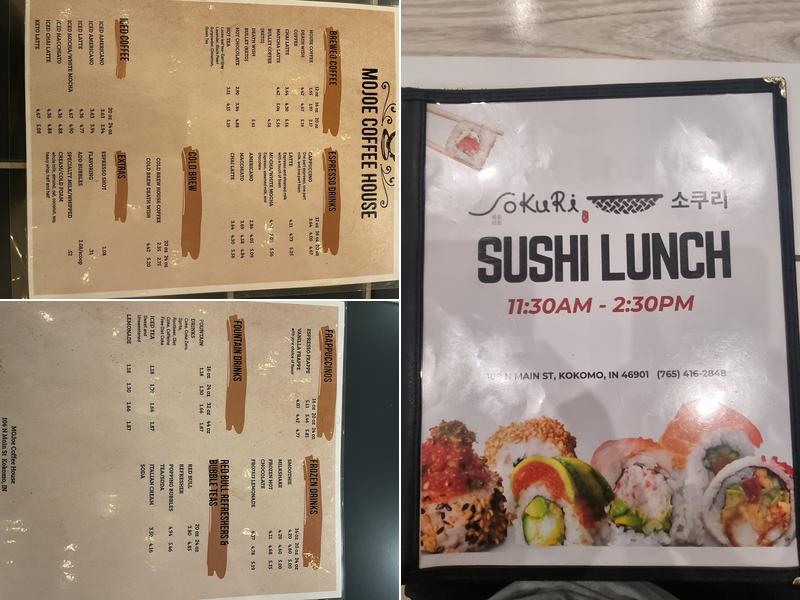 MoJoe Coffee House Menu