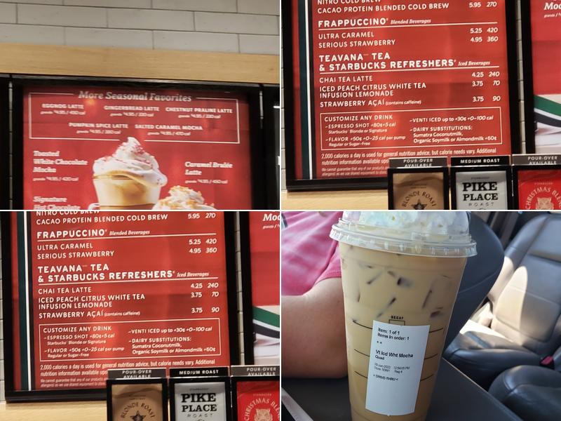 Starbucks Menu