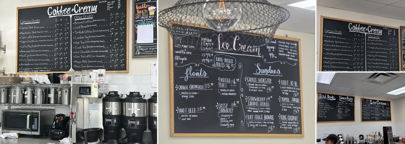 Coffee + Cream Menu