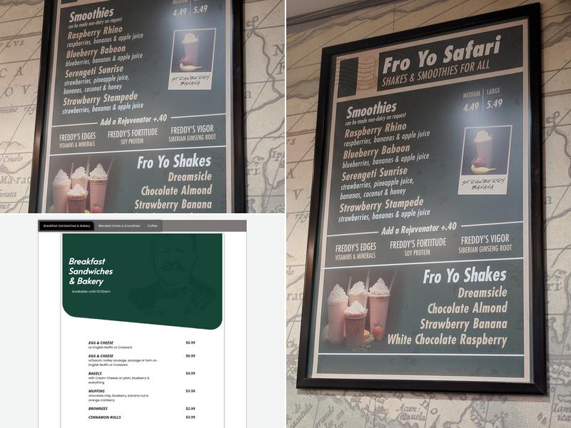 Friedrichs Coffee Menu