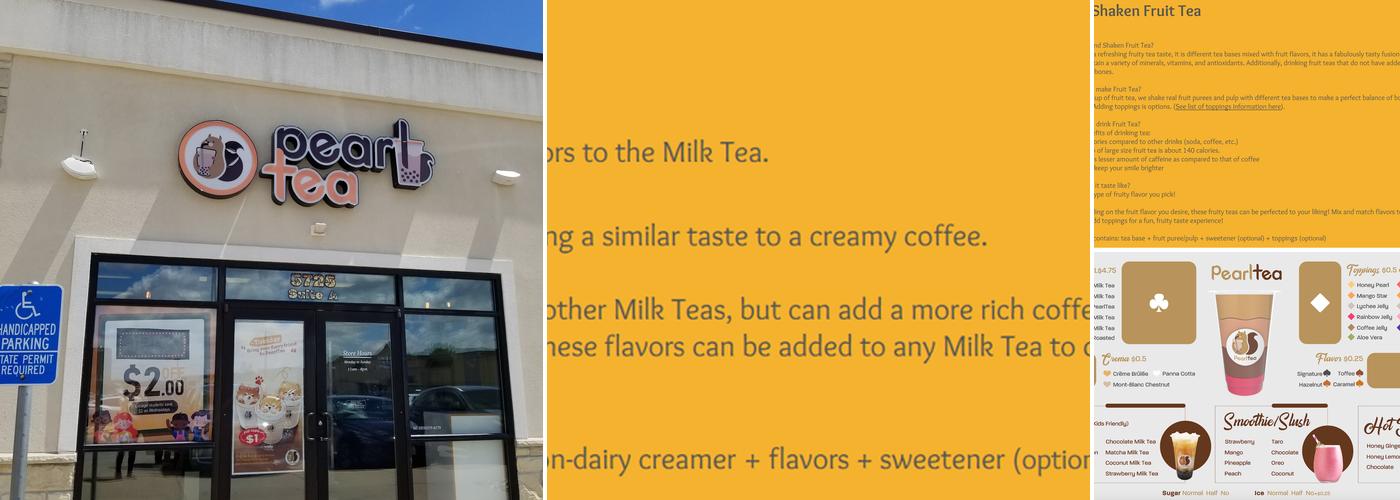 PearlTea Menu