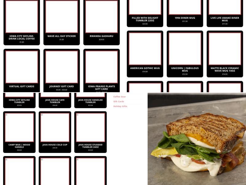 The JAVA HOUSE | Heirloom Salad Company Menu