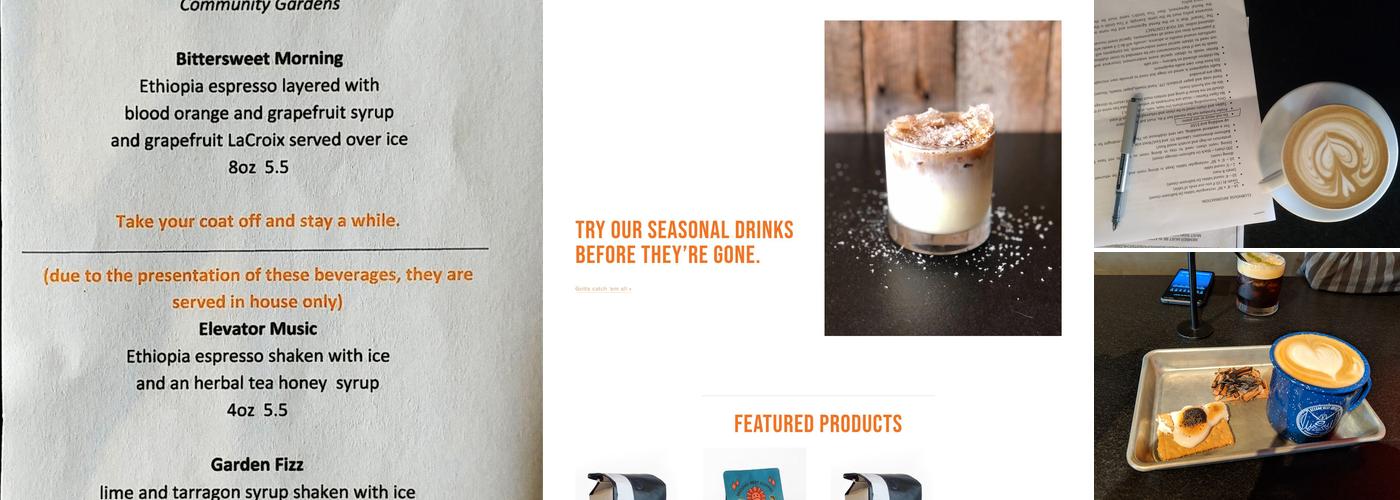 Second Best Coffee Menu