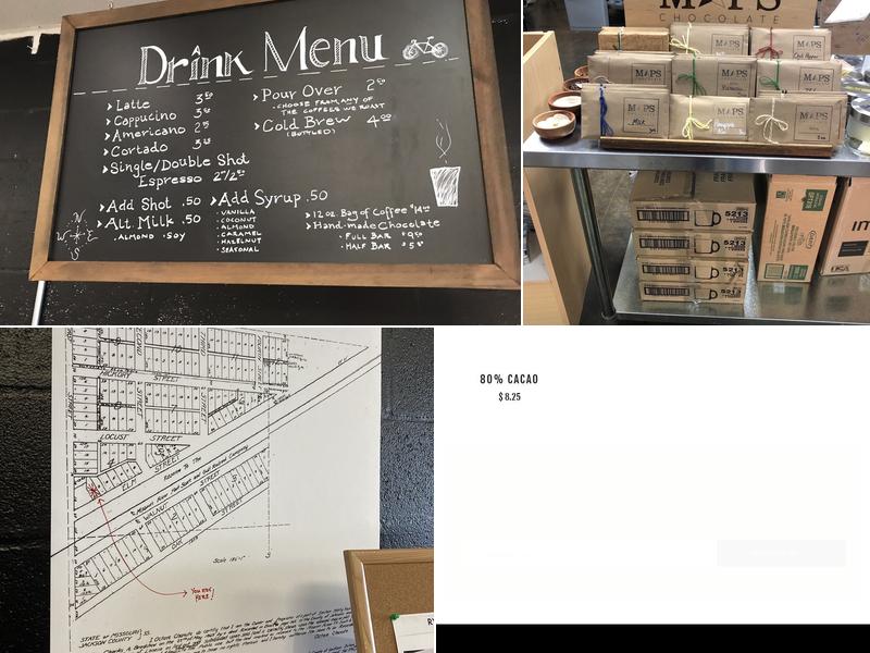 Maps Coffee & Chocolate Menu