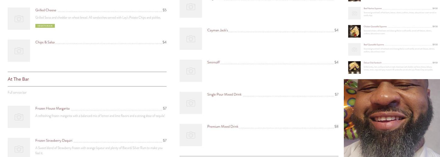 John's Java and Jazz Menu