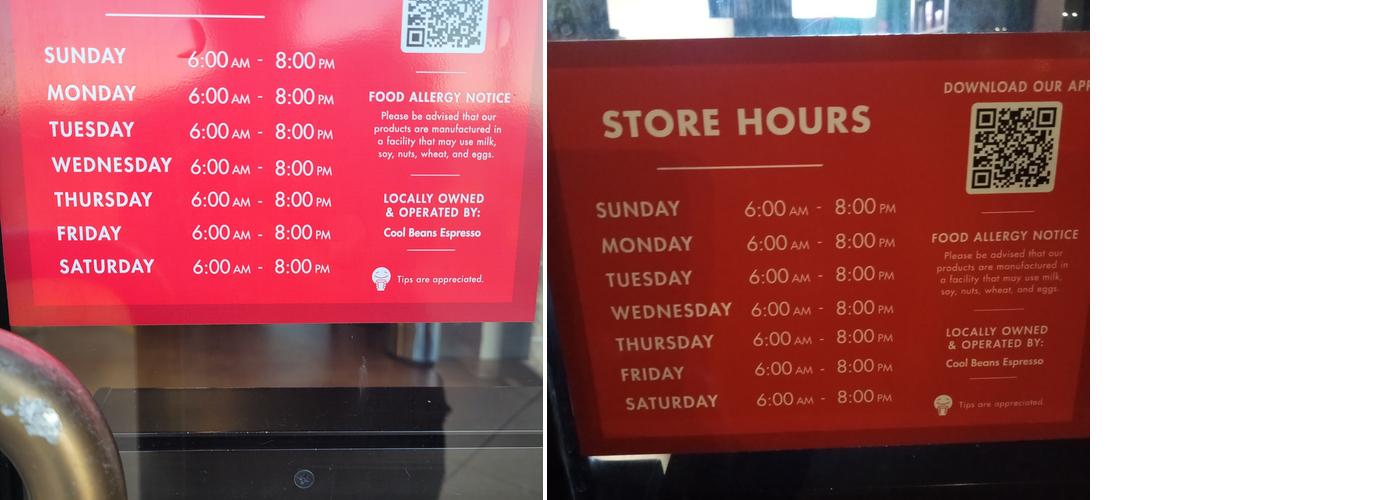 Scooter's Coffee Menu