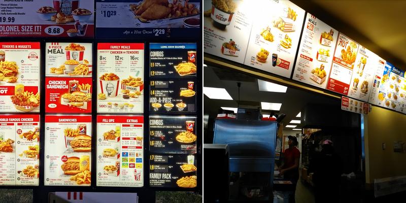 KFC Menu