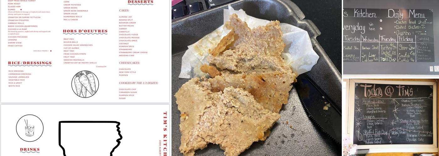 Tim’s Kitchen Menu