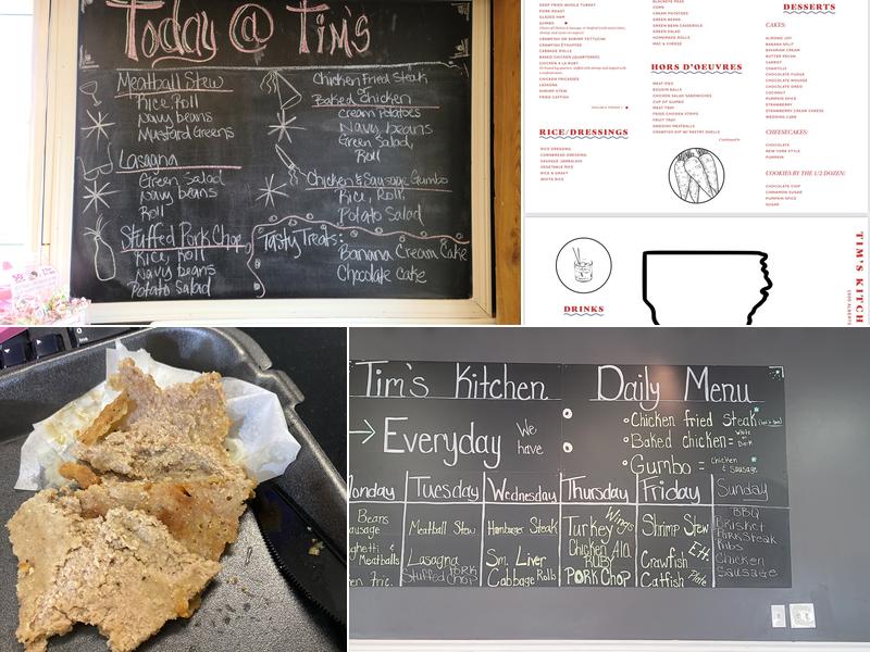 Tim’s Kitchen Menu