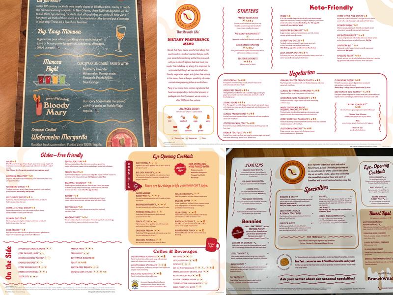 Ruby Slipper Menu