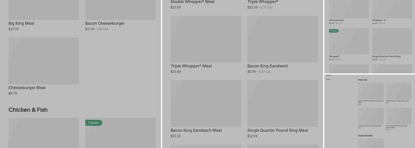 Burger King Menu