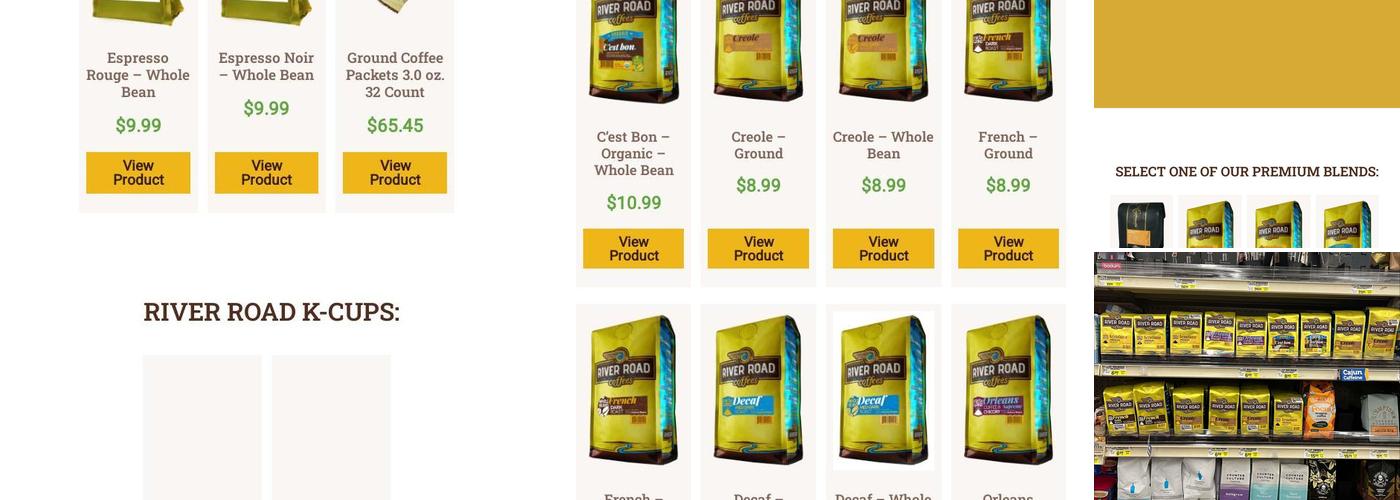 River Road Coffees - Coffee Service Menu