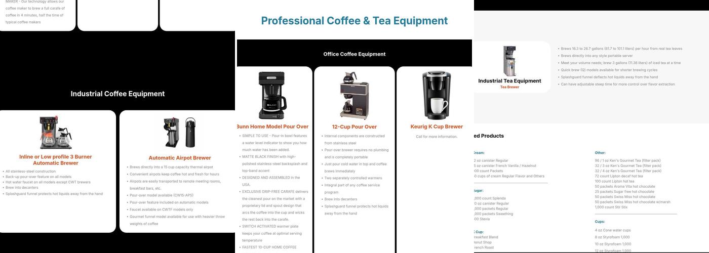 Ken's Coffee Service Menu