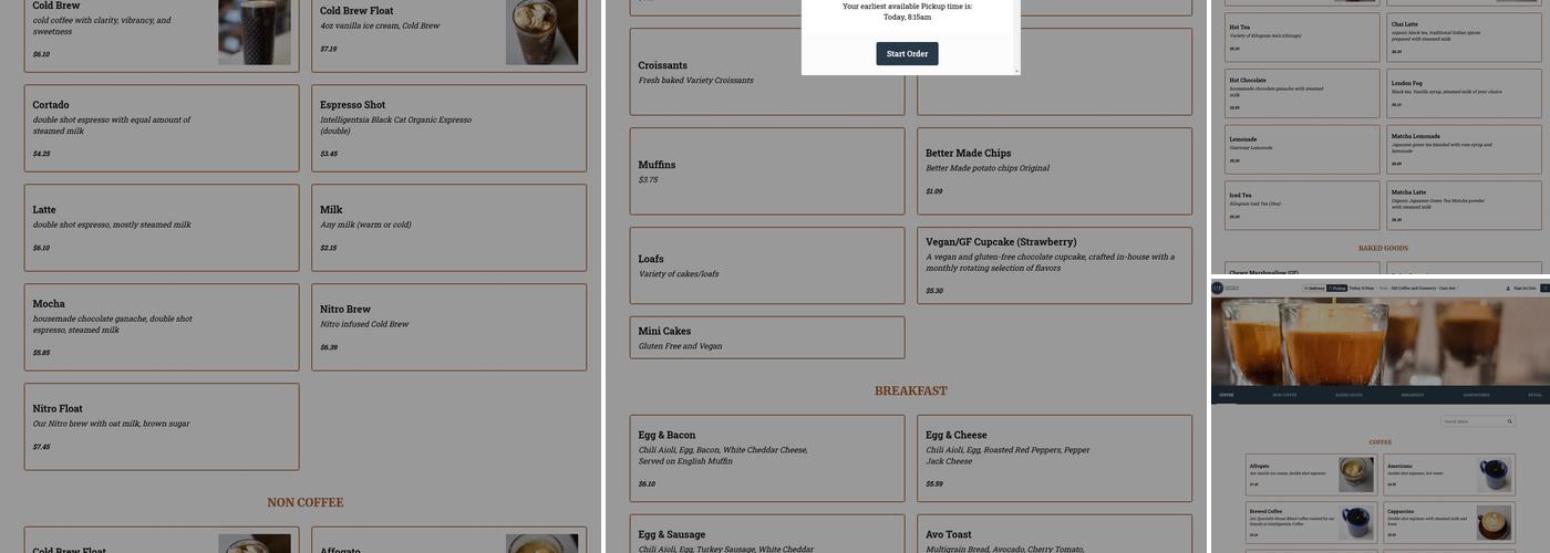 -320° Coffee & Creamery Menu