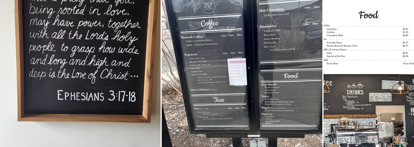 317 Coffee Menu