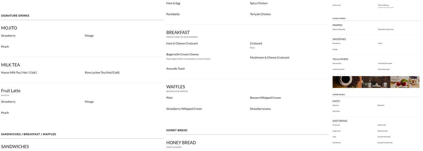 Caffe Bene Menu