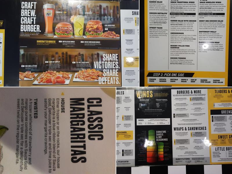 Buffalo Wild Wings Menu