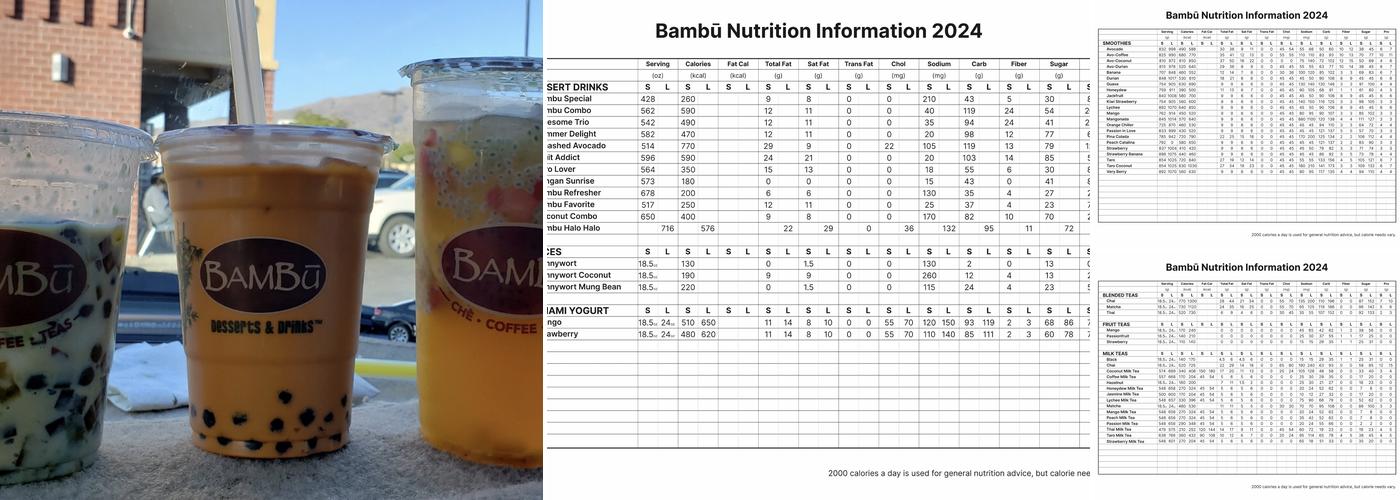 Bambu Dessert & Drinks Menu