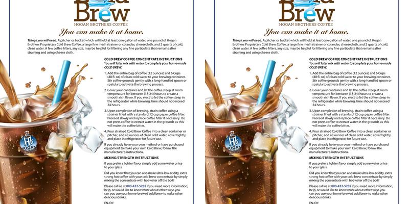 Hogan Brothers Coffee Roasters Menu