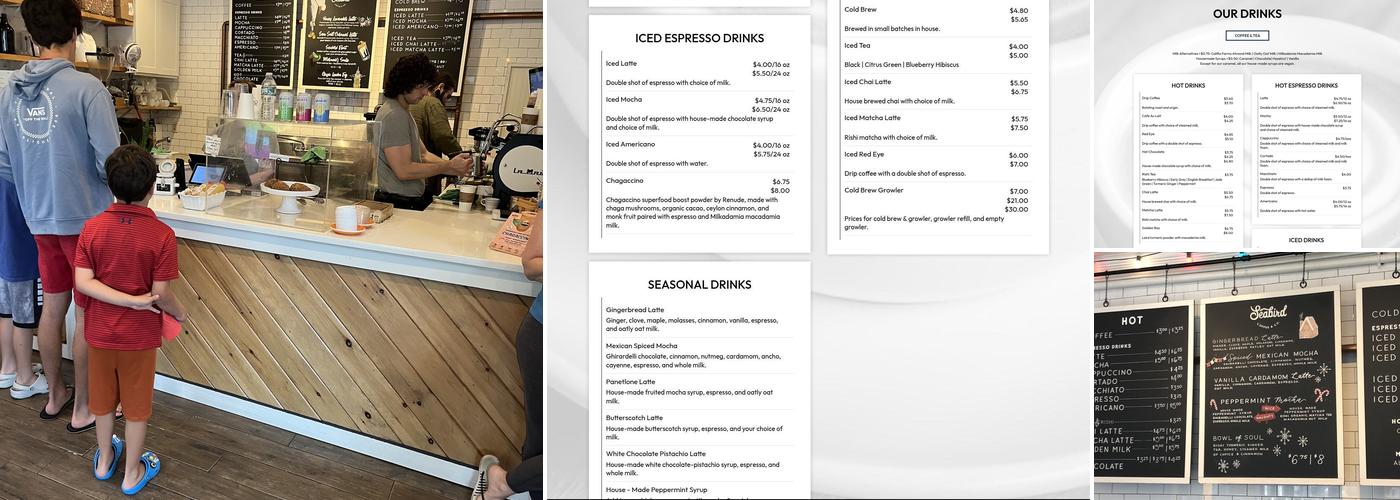 Seabird Coffee & Co. Menu