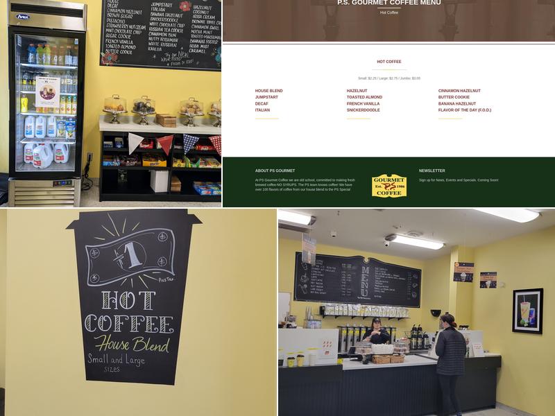 PS Gourmet Coffee Menu