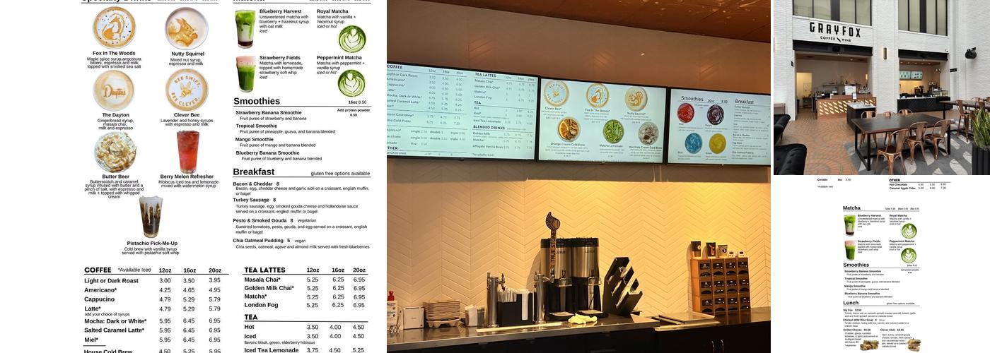 Gray Fox Coffee & Wine Menu