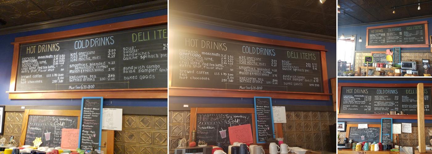 Sovereign Grounds Menu