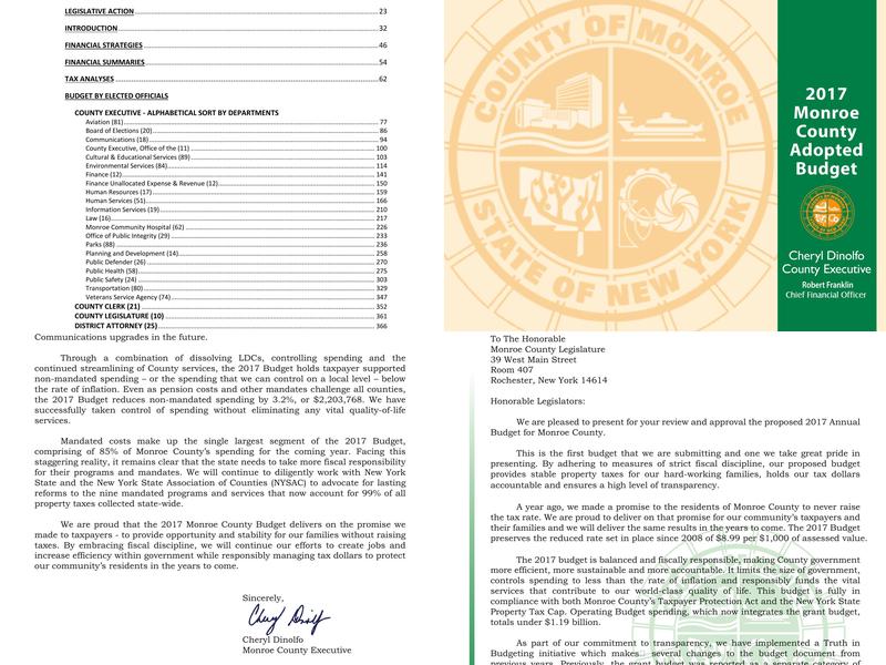 Monroe County Social Services Department Menu