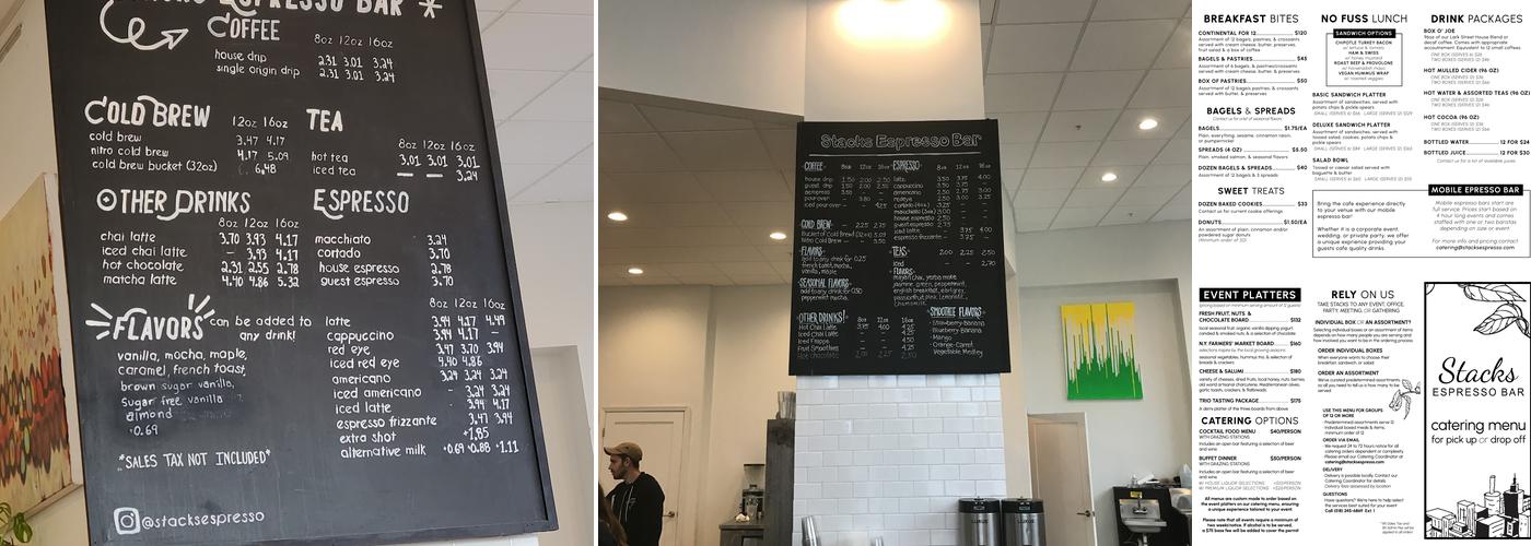 Stacks Espresso Bar Menu