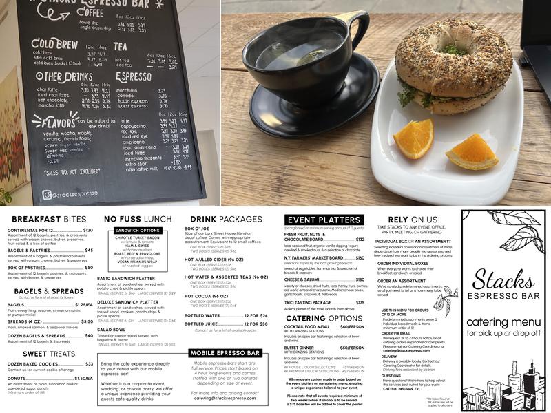 Stacks Espresso Bar Menu