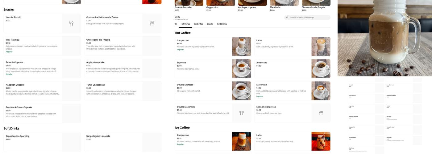 Italia Cafè Lounge Menu