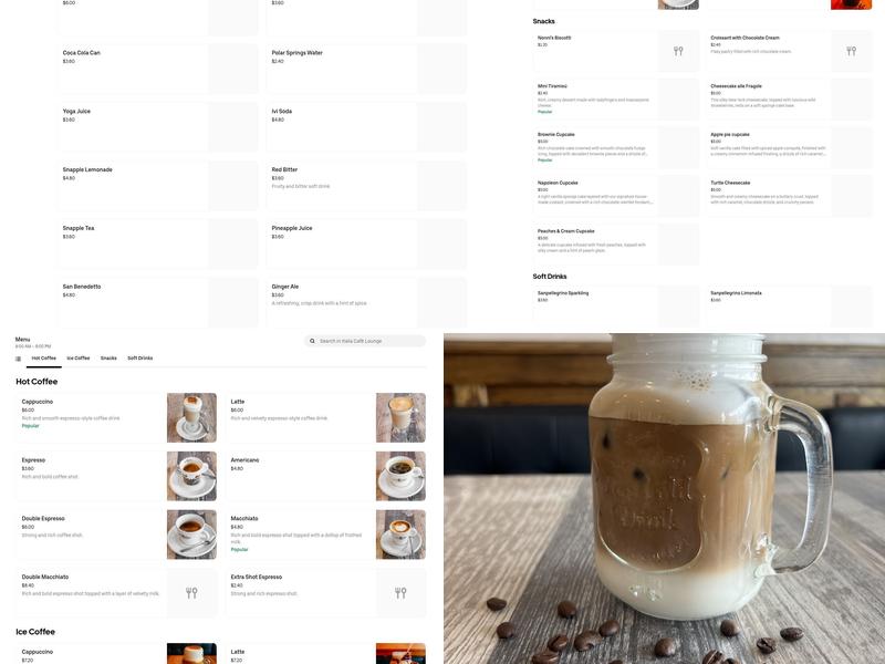 Italia Cafè Lounge Menu