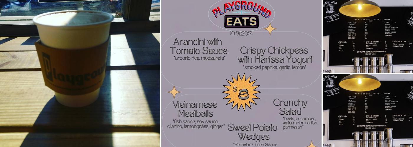 Playground Coffee Shop Menu